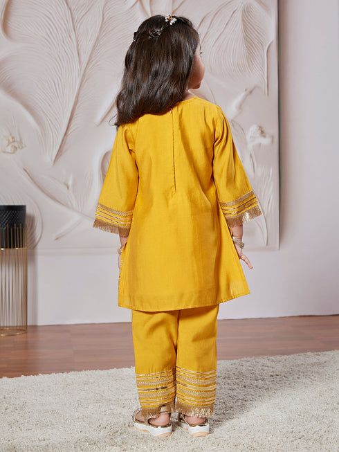 Girl's' Kurta Set With Dupatta